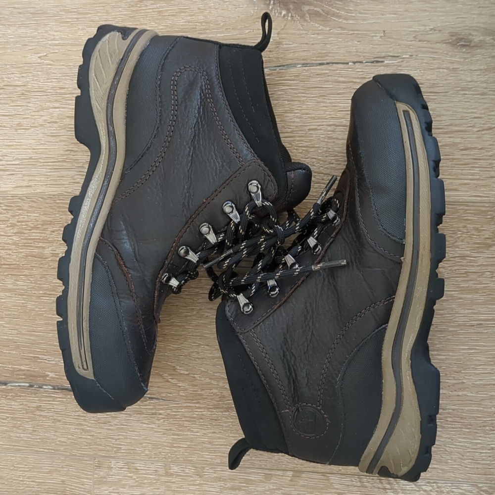 Timberland Boys Brown Hiking Boots Size 3.5 Euro 35.5